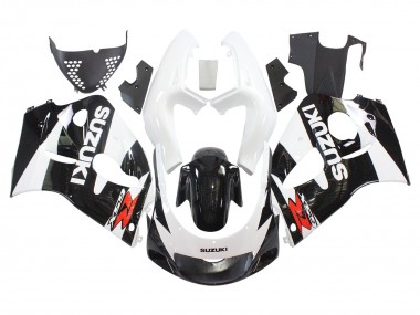 Billigste Suzuki GSXR 600 / GSXR 750 Motorrad Verkleidung 1996-2000 - Schwarz Weiss