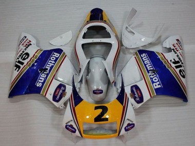 Billigste Honda NSR250R MC28 P4 Motorrad Verkleidung 1994-1996 - Weiss Blau Gelb Gold Rothmans Elf 2