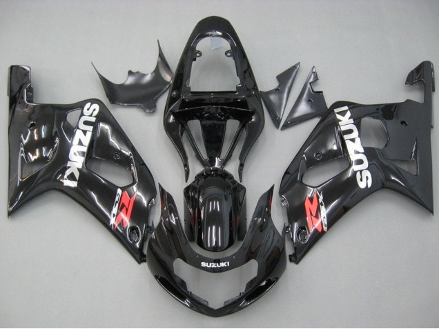 Billigste Suzuki GSXR 600 / GSXR 750 Motorrad Verkleidung 2001-2003 - Glanzendes Schwarz Rot Weiss