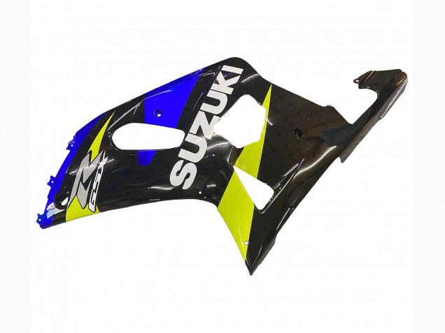 Billigste Suzuki GSXR 600 / GSXR 750 Motorrad Verkleidung 2001-2003 - Blau Gelb Glanzendes Schwarz