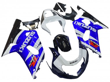Billigste Suzuki GSXR 600 / GSXR 750 Motorrad Verkleidung 2001-2003 - Blau Weiss Glanzendes Schwarz Rot