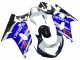 Billigste Suzuki GSXR 600 / GSXR 750 Motorrad Verkleidung 2001-2003 - Blau Weiss Glanzendes Schwarz Rot