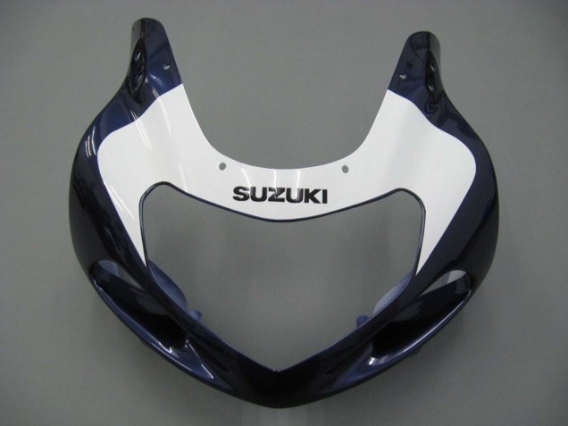 Billigste Suzuki GSXR 600 / GSXR 750 Motorrad Verkleidung 2001-2003 - Blau Weiss Glanzendes Schwarz Rot