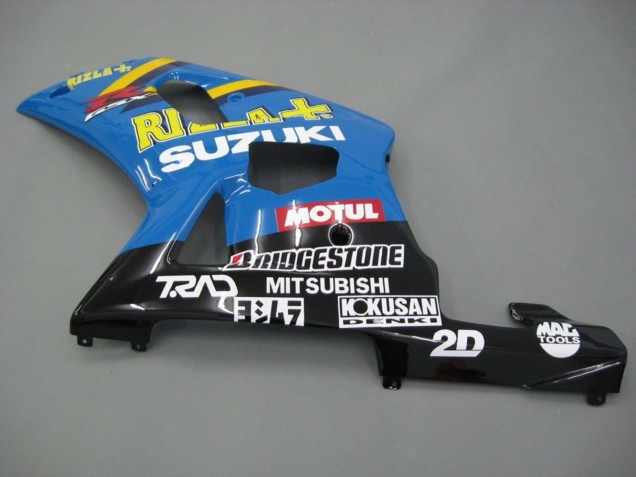 Billigste Suzuki GSXR 600 / GSXR 750 Motorrad Verkleidung 2001-2003 - Blau Gelb Schwarz Motul Rizla