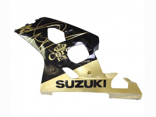 Billigste Suzuki GSXR 600 / GSXR 750 Motorrad Verkleidung 2004-2005 - Glanzendes Schwarz Gold Corona