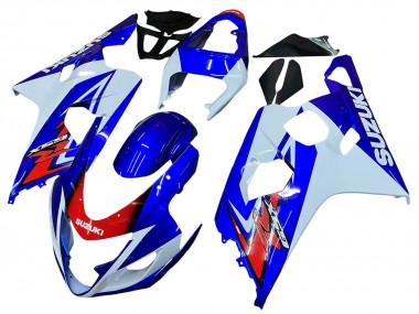 Billigste Suzuki GSXR 600 / GSXR 750 Motorrad Verkleidung 2004-2005 - Weiss Blau Rot