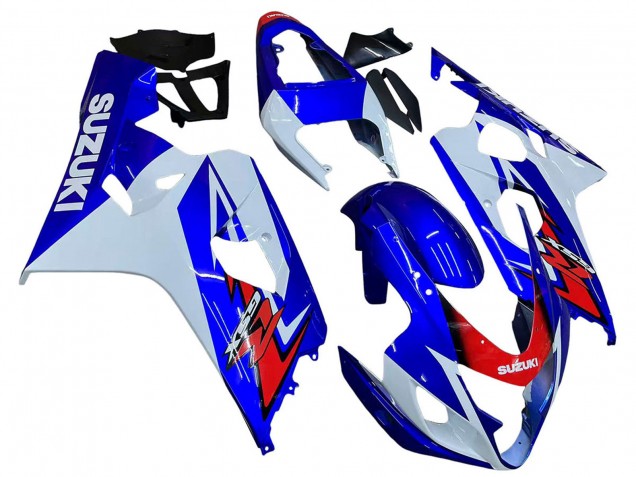 Billigste Suzuki GSXR 600 / GSXR 750 Motorrad Verkleidung 2004-2005 - Weiss Blau Rot