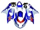 Billigste Suzuki GSXR 600 / GSXR 750 Motorrad Verkleidung 2004-2005 - Weiss Blau Rot