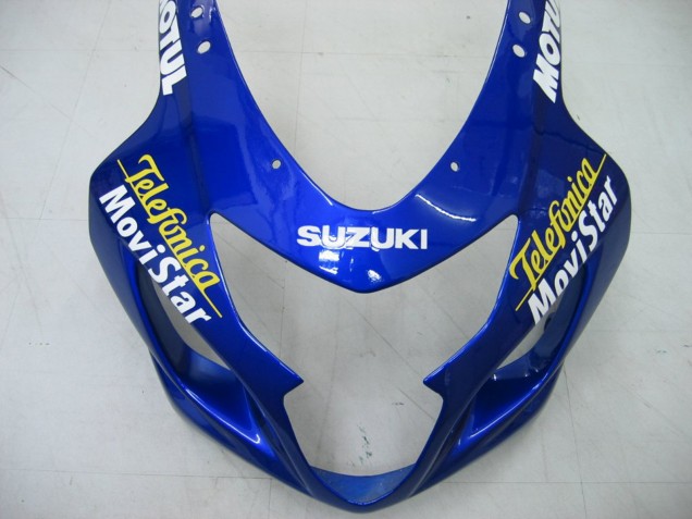 Billigste Suzuki GSXR 600 / GSXR 750 Motorrad Verkleidung 2004-2005 - Blau Weiss Gelb Grun Telefumica Motul MoviStar