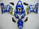 Billigste Suzuki GSXR 600 / GSXR 750 Motorrad Verkleidung 2004-2005 - Blau Weiss Gelb Grun Telefumica Motul MoviStar