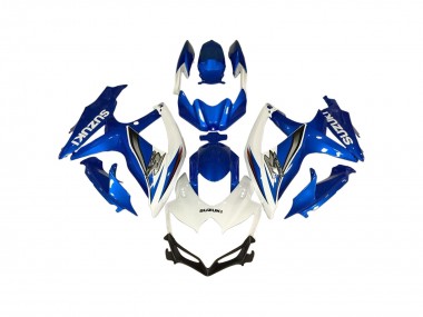 Billigste Suzuki GSXR 600 / GSXR 750 Motorrad Verkleidung 2006-2007 - Weiss Blau