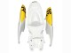 Billigste Suzuki GSXR 600 / GSXR 750 Motorrad Verkleidung 2006-2007 - Weiss Rot Gelb Motul