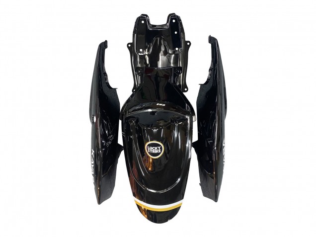 Billigste Suzuki GSXR 600 / GSXR 750 Motorrad Verkleidung 2006-2007 - Glanzendes Schwarz Weiss Motul Lucky Strike