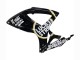 Billigste Suzuki GSXR 600 / GSXR 750 Motorrad Verkleidung 2006-2007 - Glanzendes Schwarz Weiss Motul Lucky Strike