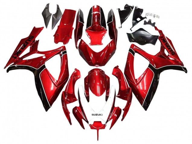 Billigste Suzuki GSXR 600 / GSXR 750 Motorrad Verkleidung 2006-2007 - Rot Schwarz