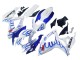 Billigste Suzuki GSXR 600 / GSXR 750 Motorrad Verkleidung 2006-2007 - Weiss Blau Flamme