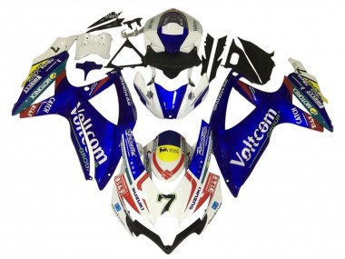 Billigste Suzuki GSXR 600 / GSXR 750 Motorrad Verkleidung 2006-2007 - Weiss Blau Gelb Rot Voltcom
