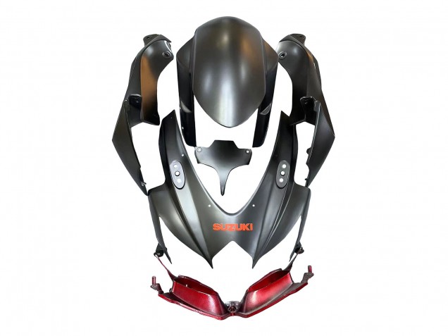 Billigste Suzuki GSXR 600 / GSXR 750 Motorrad Verkleidung 2008-2010 - Matt Schwarz Rot