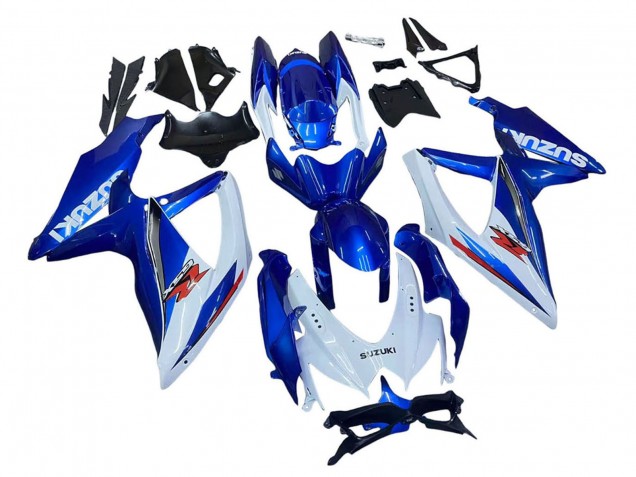 Billigste Suzuki GSXR 600 / GSXR 750 Motorrad Verkleidung Kit 2008-2010 - Blau Weiss Rot