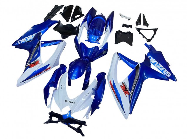 Billigste Suzuki GSXR 600 / GSXR 750 Motorrad Verkleidung Kit 2008-2010 - Blau Weiss Rot