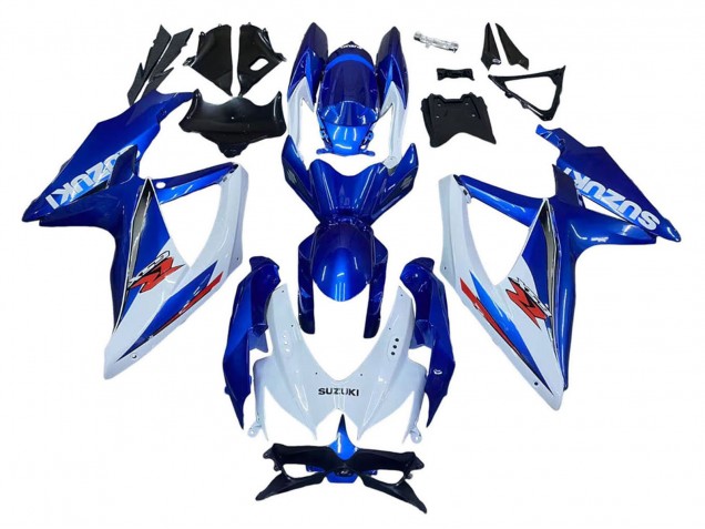 Billigste Suzuki GSXR 600 / GSXR 750 Motorrad Verkleidung Kit 2008-2010 - Blau Weiss Rot