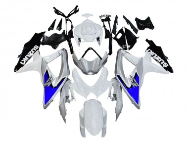 Billigste Suzuki GSXR 600 / GSXR 750 Motorrad Verkleidung 2008-2010 - Weiss Silber Blau Schwarz