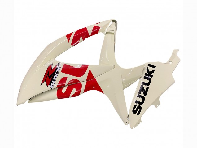 Billigste Suzuki GSXR 600 / GSXR 750 Motorrad Verkleidung 2008-2010 - Creme Weiss Rot Schwarz