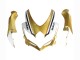 Billigste Suzuki GSXR 600 / GSXR 750 Motorrad Verkleidung 2008-2010 - Matt Schwarz Weiss Gold