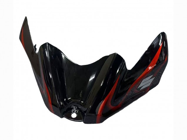 Billigste Suzuki GSXR 600 / GSXR 750 Motorrad Verkleidung 2008-2010 - Glanzendes Schwarz Orange Flamme