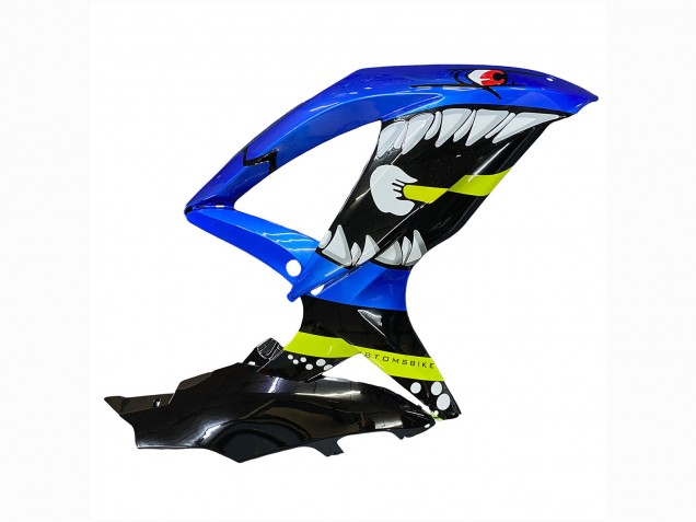 Billigste Suzuki GSXR 600 / GSXR 750 Motorrad Verkleidung 2008-2010 - Blau Fluoreszierendes Grun Hai
