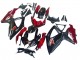Billigste Suzuki GSXR 600 / GSXR 750 Motorrad Verkleidung 2008-2010 - Rot Glanzendes Schwarz