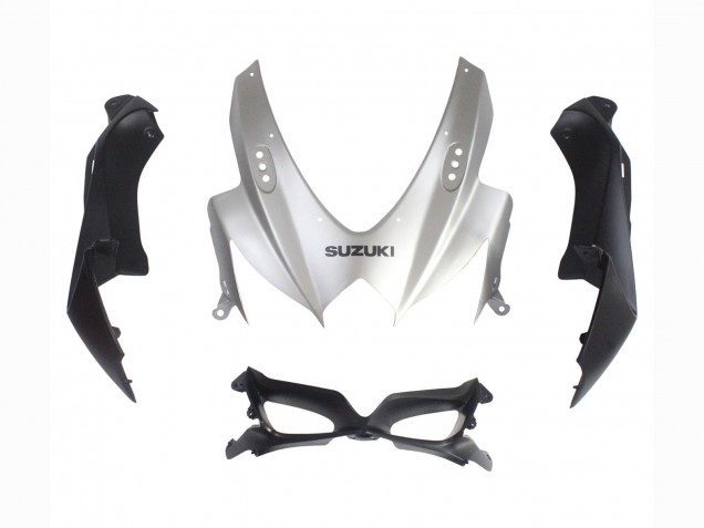 Billigste Suzuki GSXR 600 / GSXR 750 Motorrad Verkleidung 2008-2010 - Silber Matt Schwarz