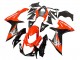 Billigste Suzuki GSXR 600 / GSXR 750 Motorrad Verkleidungen Kit 2011-2024 - Rot Glanzendes Schwarz