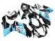 Billigste Suzuki GSXR 600 / GSXR 750 Motorrad Verkleidung 2011-2024 - Glanzendes Schwarz Hellblau