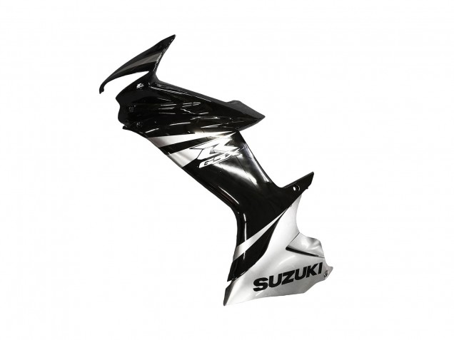 Billigste Suzuki GSXR 600 / GSXR 750 Motorrad Verkleidung 2011-2024 - Glanzendes Schwarz Silber
