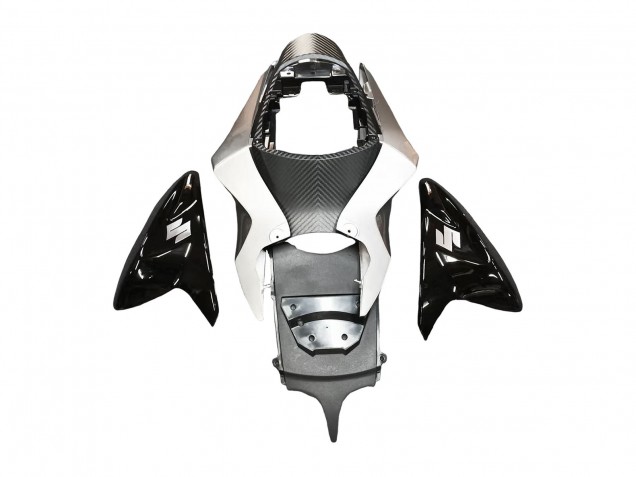 Billigste Suzuki GSXR 600 / GSXR 750 Motorrad Verkleidung 2011-2024 - Glanzendes Schwarz Silber