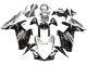 Billigste Suzuki GSXR 600 / GSXR 750 Motorrad Verkleidung 2011-2024 - Glanzendes Schwarz Silber