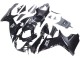 Billigste Suzuki GSXR 600 / GSXR 750 Motorrad Verkleidung 2011-2024 - Glanzendes Schwarz Matt Schwarz Weiss Aufkleber