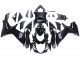 Billigste Suzuki GSXR 600 / GSXR 750 Motorrad Verkleidung 2011-2024 - Glanzendes Schwarz Matt Schwarz Weiss Aufkleber