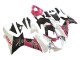 Billigste Suzuki GSXR 600 / GSXR 750 Motorrad Verkleidung 2011-2024 - Weiss Rosa Schwarz Corona
