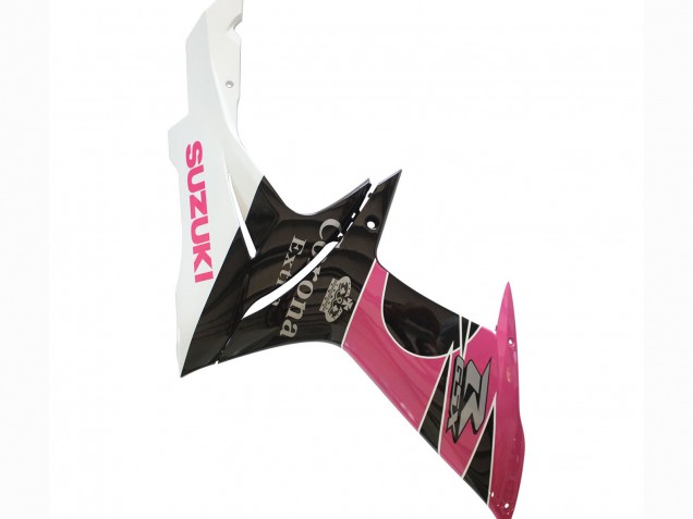 Billigste Suzuki GSXR 600 / GSXR 750 Motorrad Verkleidung 2011-2024 - Weiss Rosa Schwarz Corona