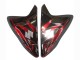 Billigste Suzuki GSXR 600 / GSXR 750 Motorrad Verkleidung 2011-2024 - Glanzendes Schwarz Rot Flamme