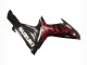 Billigste Suzuki GSXR 600 / GSXR 750 Motorrad Verkleidung 2011-2024 - Glanzendes Schwarz Rot Flamme