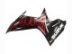 Billigste Suzuki GSXR 600 / GSXR 750 Motorrad Verkleidung 2011-2024 - Glanzendes Schwarz Rot Flamme