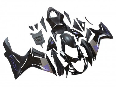 Billigste Suzuki GSXR 600 / GSXR 750 Motorrad Verkleidung 2011-2024 - Matt Schwarz Grau Lila