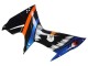 Billigste Suzuki GSXR 600 / GSXR 750 Motorrad Verkleidung 2011-2024 - Hellblau Orange Schwarz Weiss Hai 46