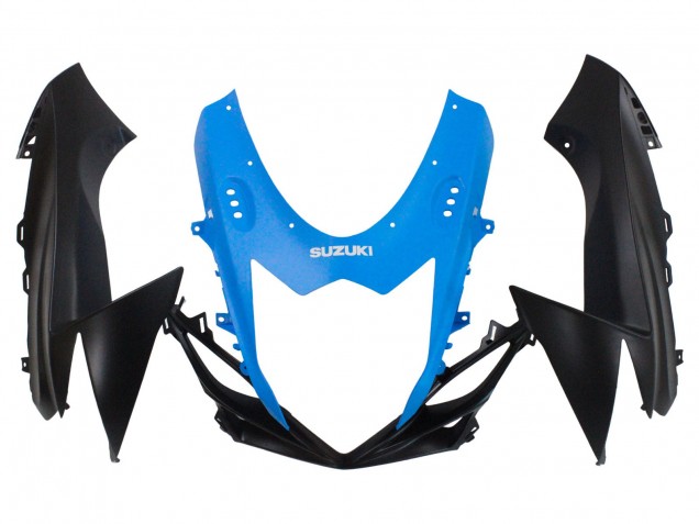 Billigste Suzuki GSXR 600 / GSXR 750 Motorrad Verkleidung 2011-2024 - Blau Matt Schwarz
