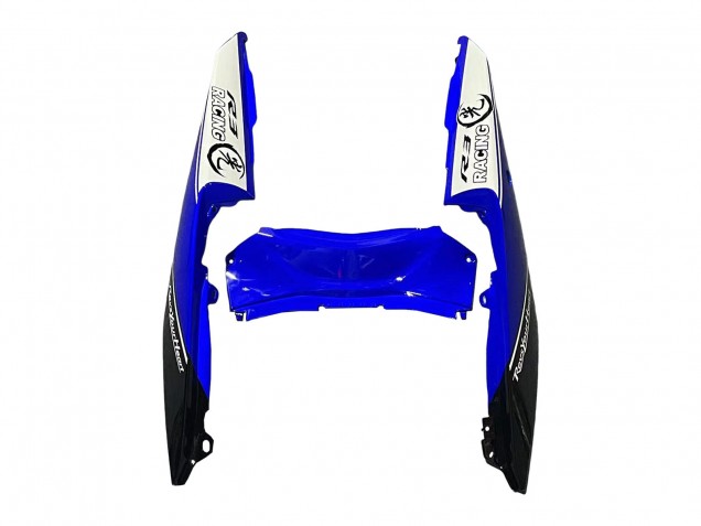 Billigste Yamaha YZF R3/R25 Motorrad Verkleidung 2015-2018 - Weiss Blau Schwarz Rennen