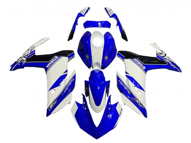 Billigste Yamaha YZF R3/R25 Motorrad Verkleidung 2015-2018 - Weiss Blau Schwarz Rennen