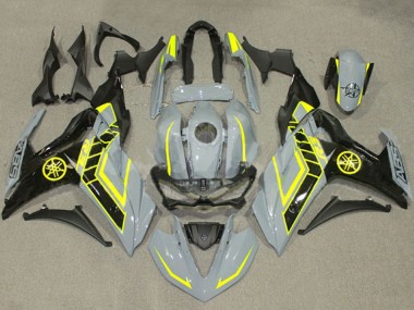 Billigste Yamaha YZF R3/R25 Motorrad Verkleidung 2015-2018 - Nardo Grau Gelb Schwarz